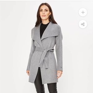 Tahari belted wool coat